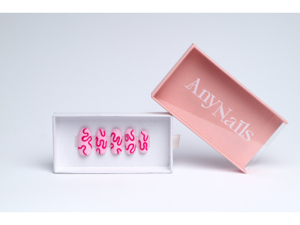 Any Nails Neon Pink Swirl