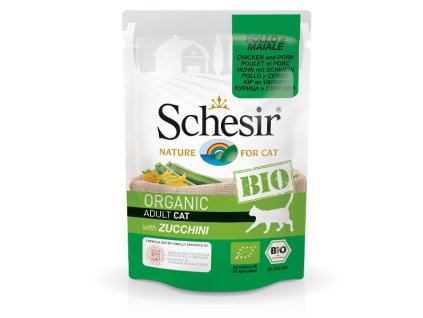 Schesir Cat Bio - Kuracie a bravčové s cuketou 85g