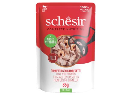 Schesir CB Wet Tuniak a krevety v želé kapsicka 85g