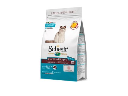 Schesir Cat Sterilized & Light - Morské ryby s ryžou 400g