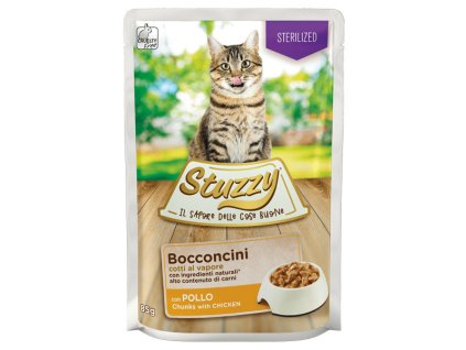 Stuzzy Cat Sterilized Chunks - Kuracie kúsky v šťave 85g