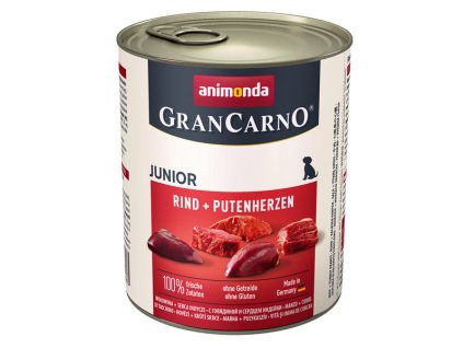 Animonda GranCarno Original Junior - Hovädzie a morčacie srdcia 800g