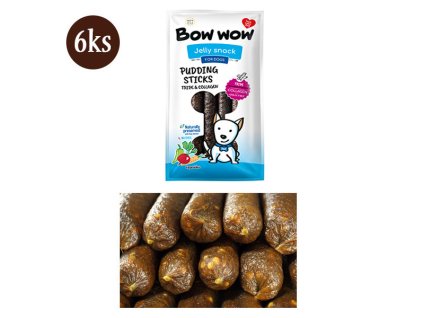 Bow Wow XS Klobása pre psa - kolagén a držky 6ks (30cm)