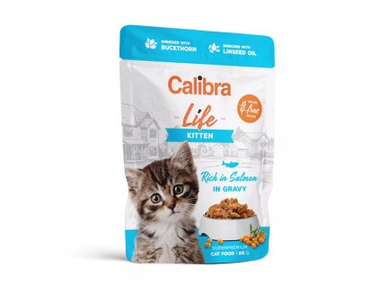 Calibra Cat Life Mačiatko Salmon in gravy 85g