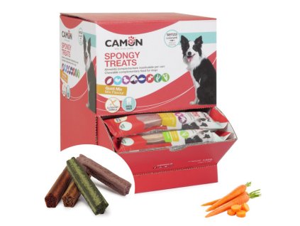 Camon Dental Dog Spongy Treats Tyčinka - bataty, kura a mrkva 28g