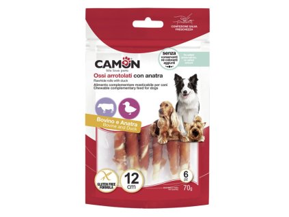 Camon Treats&Snacks Dog - Tyčinky z kože obalené kačacím mäsom 70g