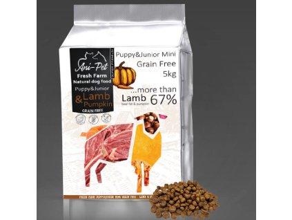 Fresh Farm GF Natural Dog Food Pre štenatá a mladých psov Mini - Lamb & Pumpkin 5kg