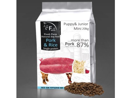 Fresh Farm Pre štenatá a mladých psov Mini Single Protein - Pork & Rice 20kg