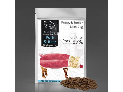 Fresh Farm Pre štenatá a mladých psov Mini Single Protein - Pork & Rice 2kg
