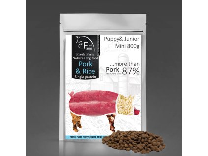 Fresh Farm Pre štenatá a mladých psov Mini Single Protein - Pork & Rice 800g