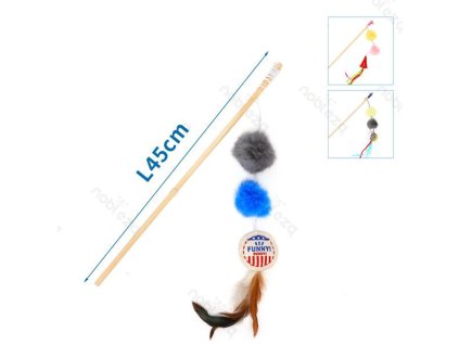 Mávatko Nobleza s 3 druhmi hračiek pre mačku 45cm
