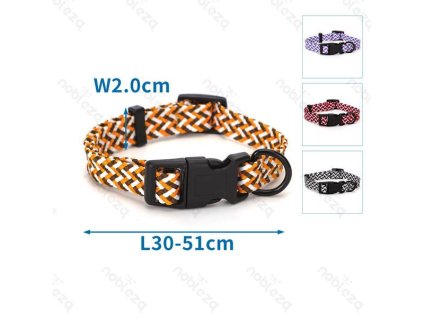 Obojok Nobleza prepletaný M (š.2,0cm x d.30-51cm)