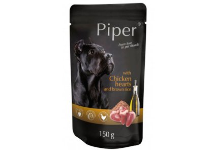 Piper Adult - Kuracie srdiečka s hnedou ryžou 150g