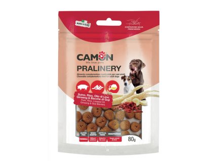 Pralinky Camon pre psa - bravčové, ženšen a goji 80g