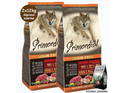 Primordial Byvol Makrela 2x12kg + vzorka