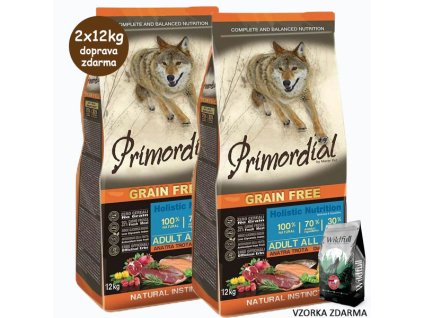 primordial gf adult pstruh s kacicou 2x12kg