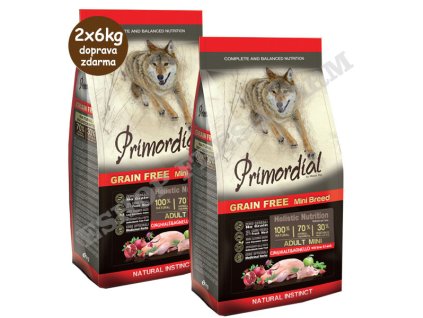 Primordial GF Adult Mini Lamb & Wild Boar 2x6kg