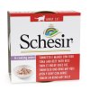Schesir Cat - Tuniak a hovädzie s ryžou vo vlastnej šťave 85g