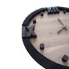 ANYWOOD dubove nastenne hodiny kruh cerny lem detail
