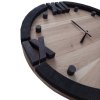 ANYWOOD dubove nastenne hodiny kruh cerny lem detail II
