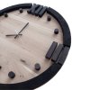 ANYWOOD dubove nastenne hodiny kruh cerny lem detail III