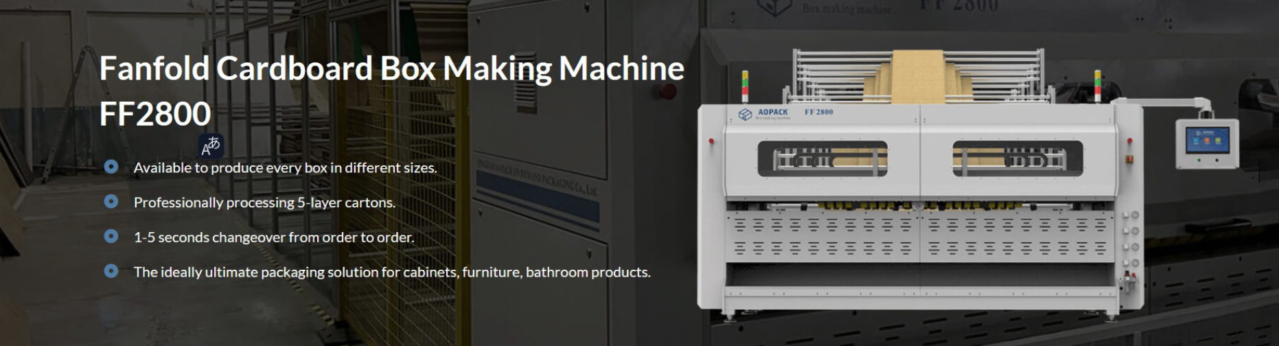 Fanfold Cardboard Box Making Machine FF2800