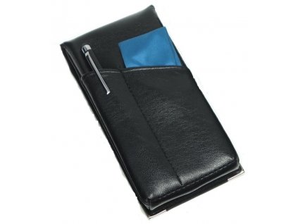 POUZDRO NASOUVACÍ - NA MAGNET - S PŘIHRÁDKAMI - ČERNÉ / MODRÝ HADŘÍK