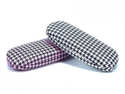 POUZDRO - POTAŽENÉ KOŽENKOU - ČERNOBÍLÝ VZOR