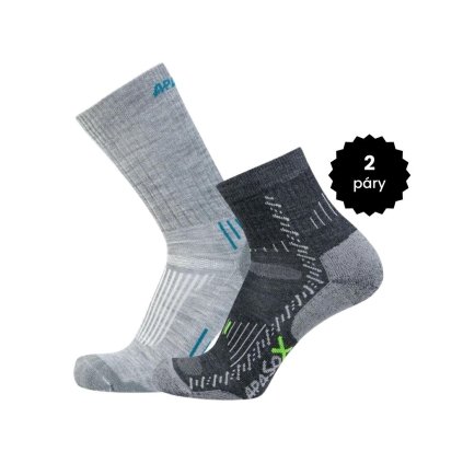 APASOX turistický set merino světlý