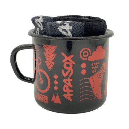 APASOX dárkový plecháček s ponožkami 43-47 EVEREST černý