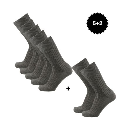 APASOX set BUSINESS MERINO šedohnědý | Akce 5+2 ZDARMA