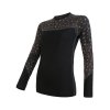 SENSOR dámské tričko MERINO IMPRESS dl. rukáv černá pattern