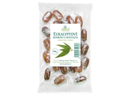 Grešík Eukalyptové bonbóny s mentolem se sladidlem 100 g