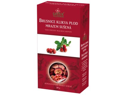 Grešík Brusnice klikva plod mrazem sušená 20 g