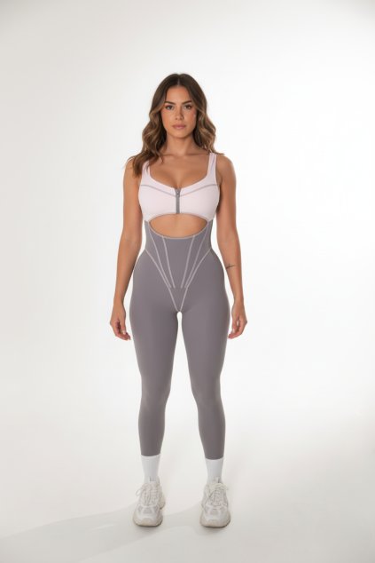 Overal Camilla Baby Pink & Grey