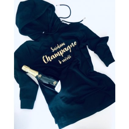 Dámské šaty „Snídám Champagne k večeři“
