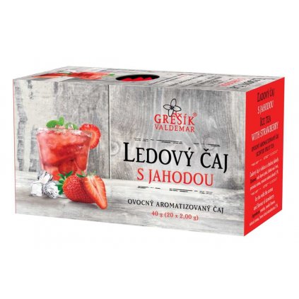 ledovy caj s jahodou