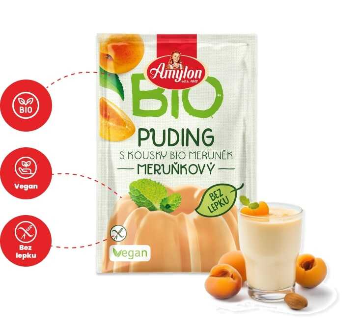 Levně Amylon BIO Meruňkový puding bez lepku 40g