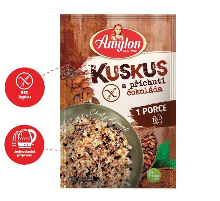 Levně Amylon Kuskus s příchutí čokoláda bez lepku 75g