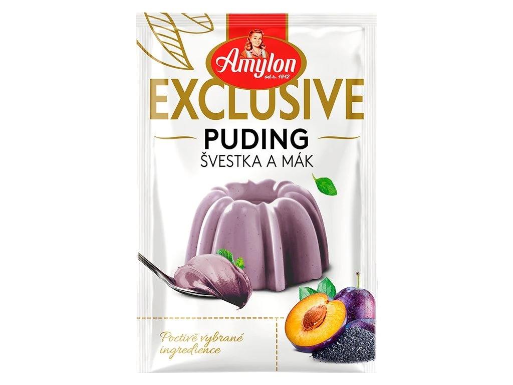 Amylon Exclusive puding švestka a mák 40g