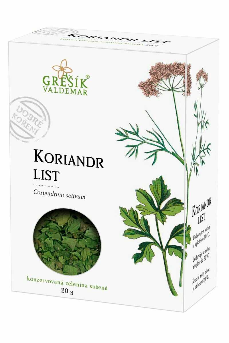 Grešík Koriandr list 20 g