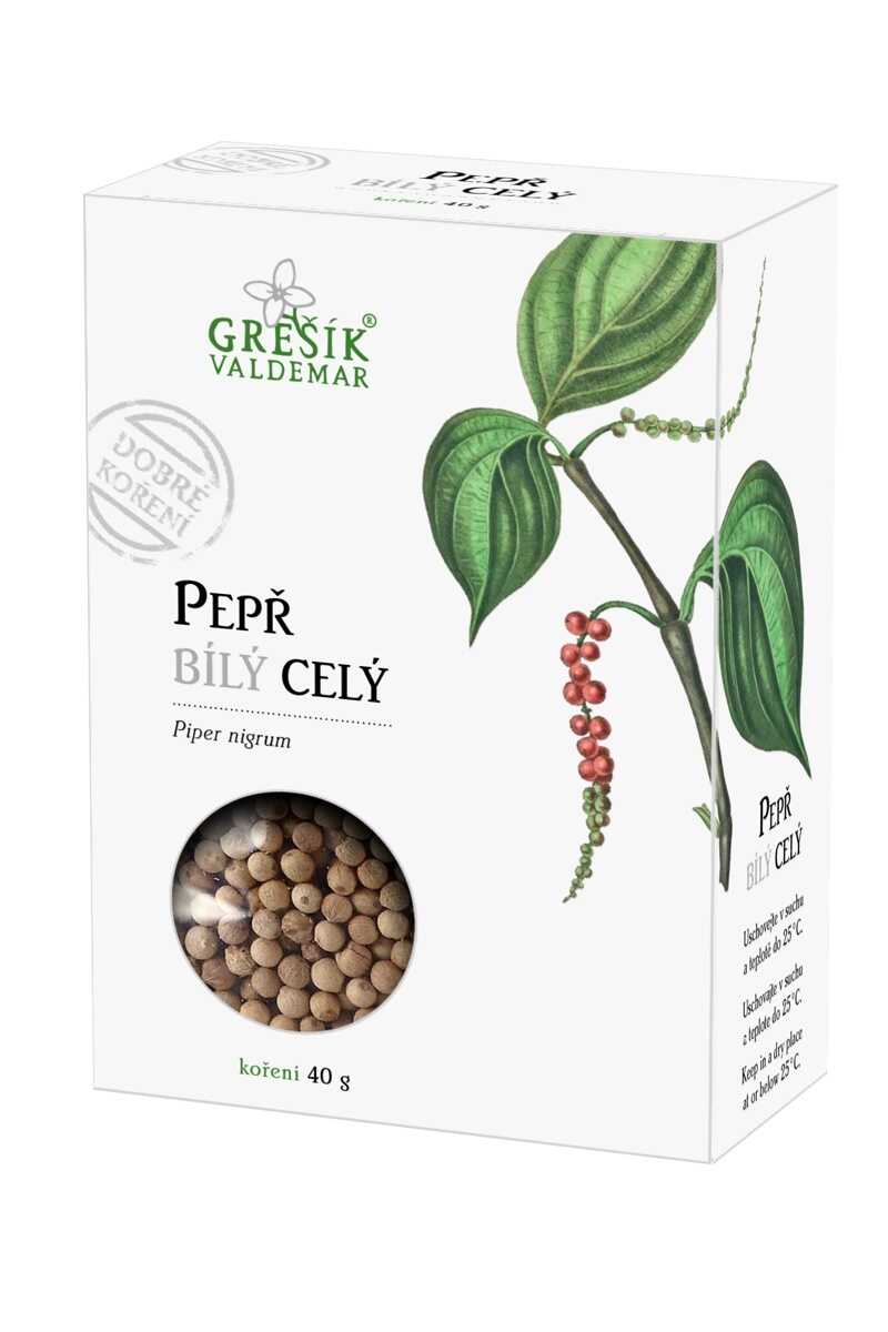 Levně Valdemar Grešík Pepř bílý celý 40g