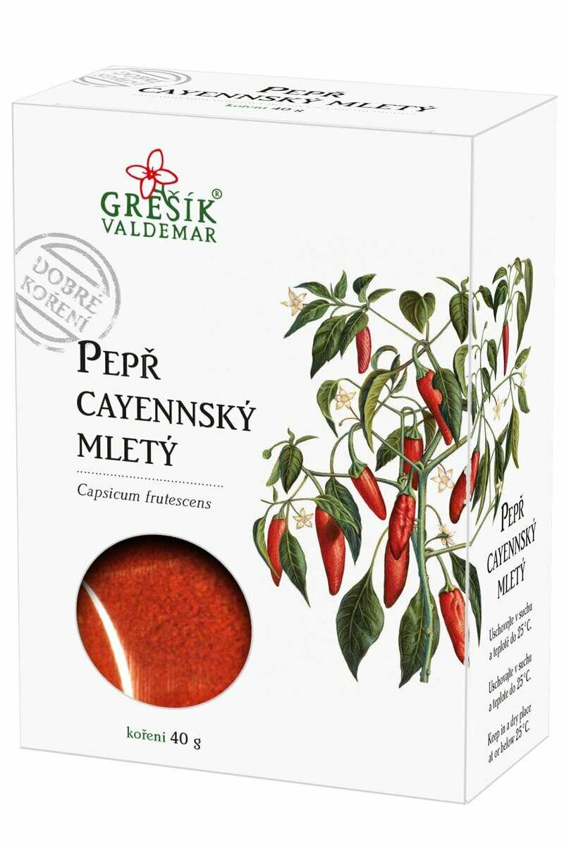 Valdemar Grešík Koření kajenský (cayennský) pepř mletý 40g