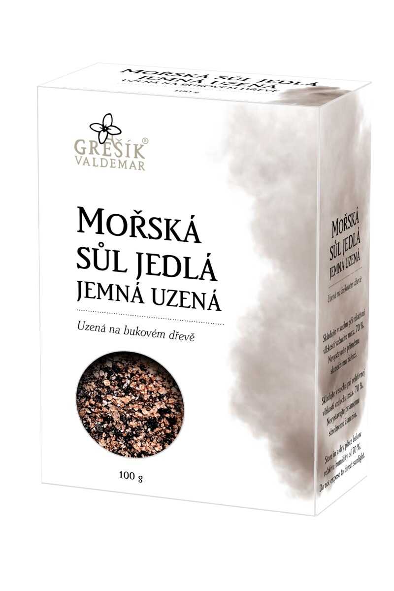 Valdemar Grešík Sůl Mořská jedlá jemná uzená 100g