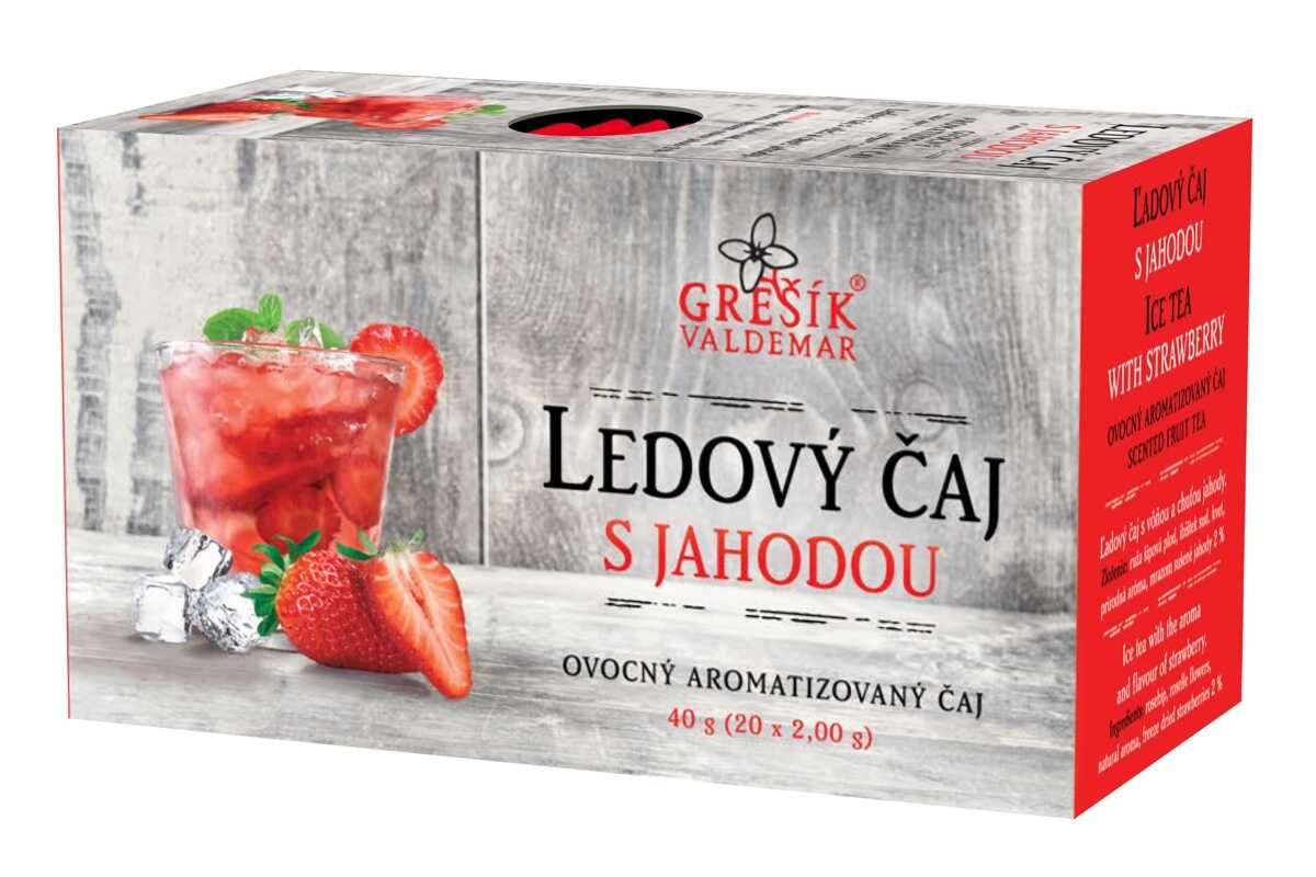 Levně Grešík Ledový čaj s jahodou 20 x 2,0 g
