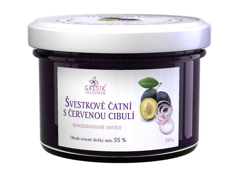 Valdemar Grešík Švestkové čatní s červenou cibulí 220g