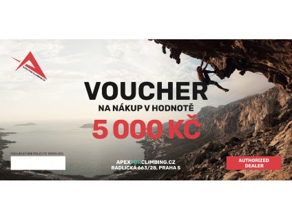 Apex for Climbing - Voucher 5 000 Kč