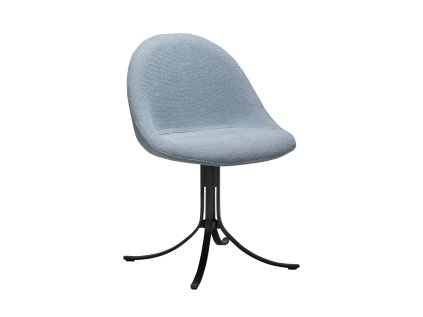 dolo chair blue fog boucle fabric w antique pewter swivel legs 100700113 01 main