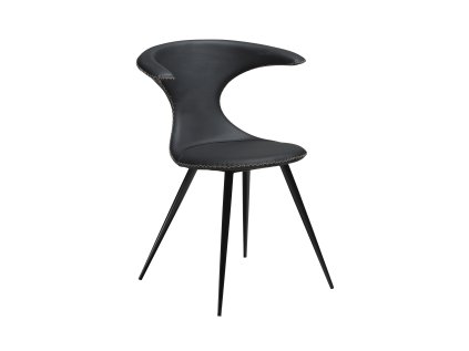 flair chair black leather w round black legs 100222350 01 main