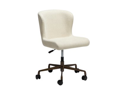 glam office chair frosted almond boucle fabric w antique brass office base 800206127 01 main